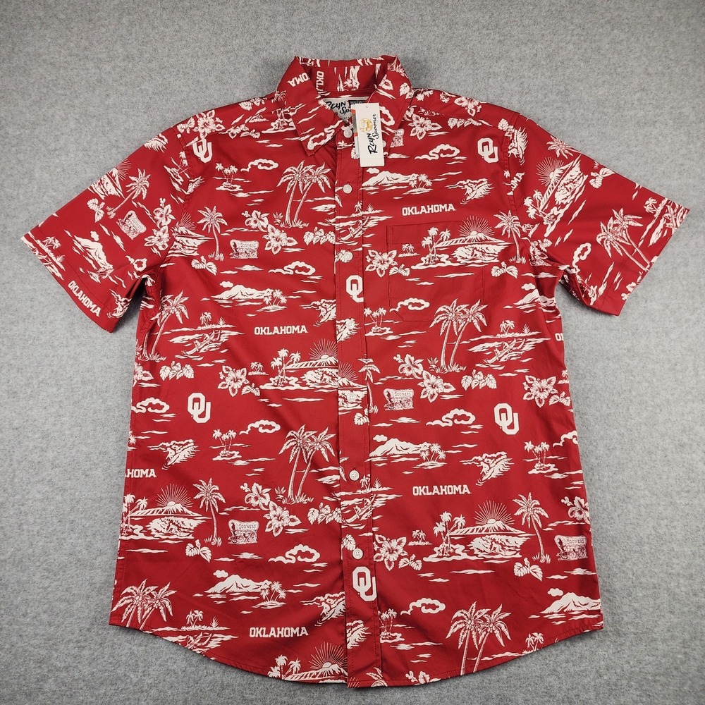 Reyn Spooner Men's Size S Oklahoma Sooners‎ OU NCAA College Hawaiian Camp Shirt